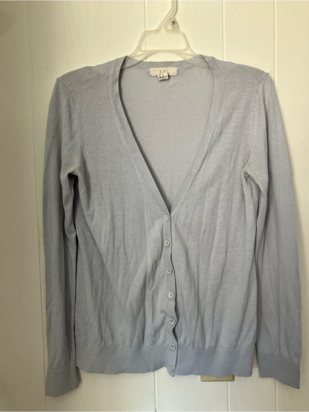 Forever 21 Light Blue V-Neck Button Cardigan Sweater Size M